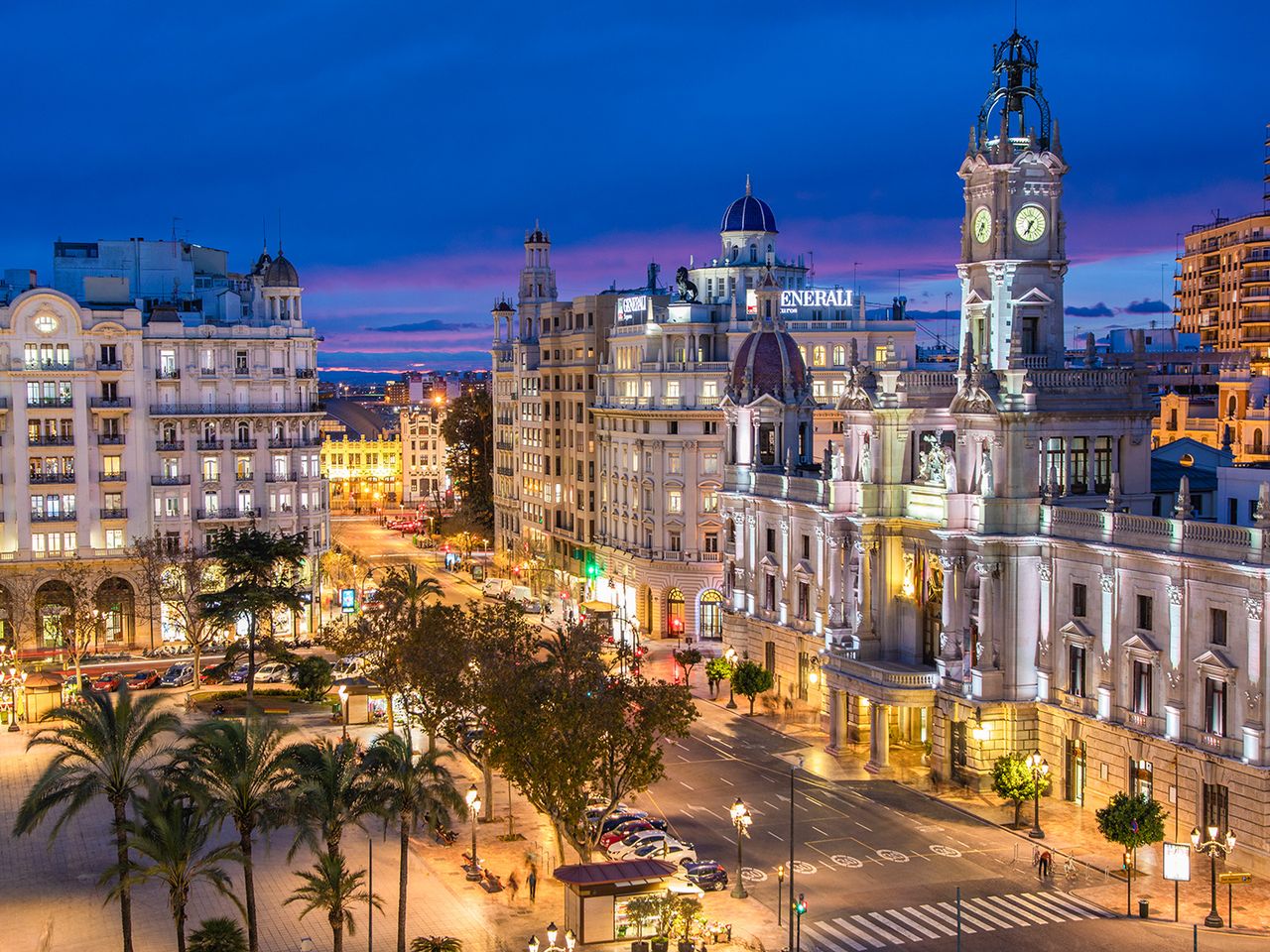 Valencia, Rathausplatz/Plaza del Ayuntamienteo