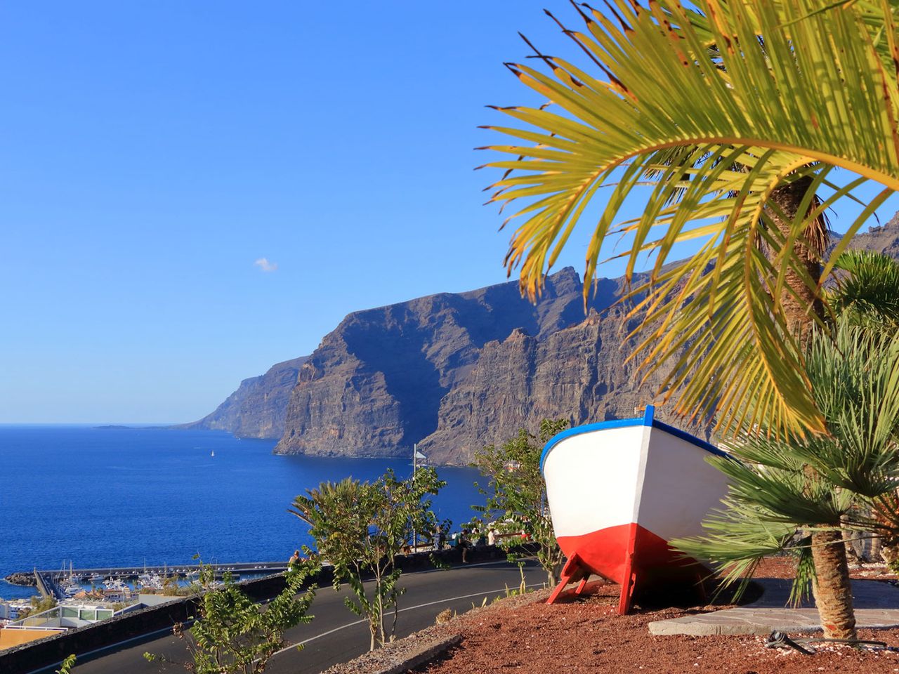 Mirador de Archipenque, Aussicht auf die Klippen bei Los Gigantes