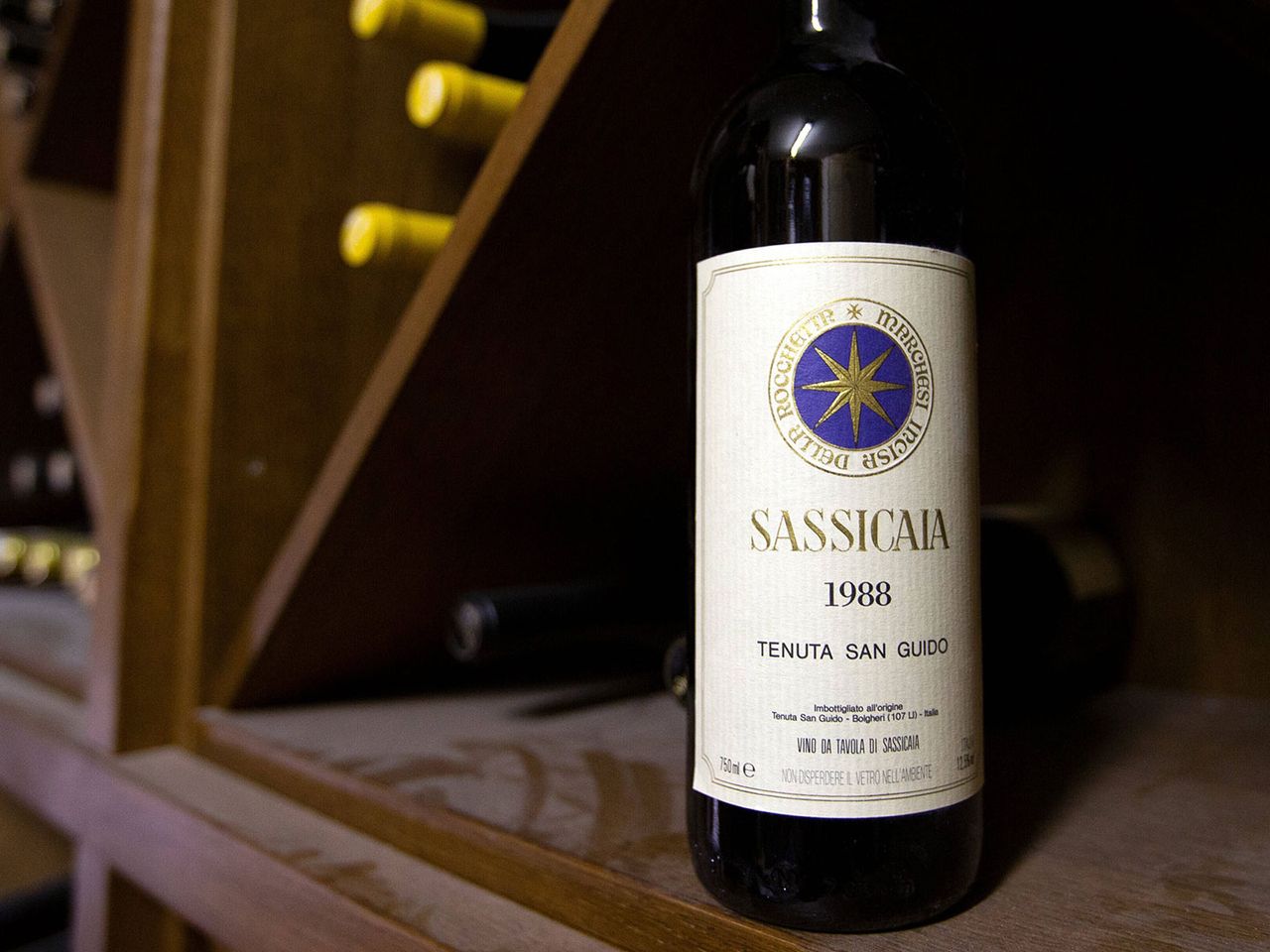 Sassicaia in der Flasche, teurer Rotwein
