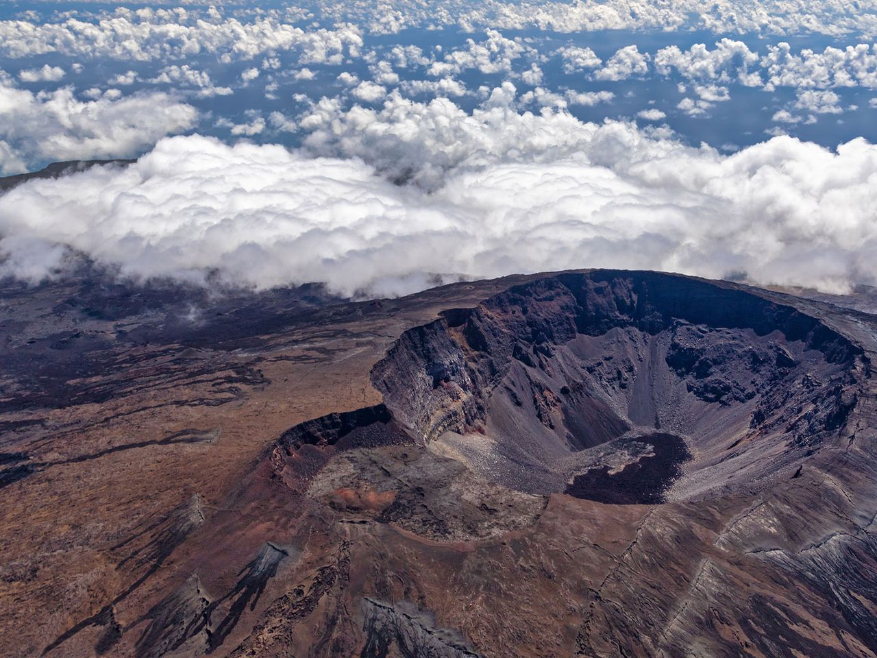 Piton de La Fournaise auf La Réunion, Vulkankrater