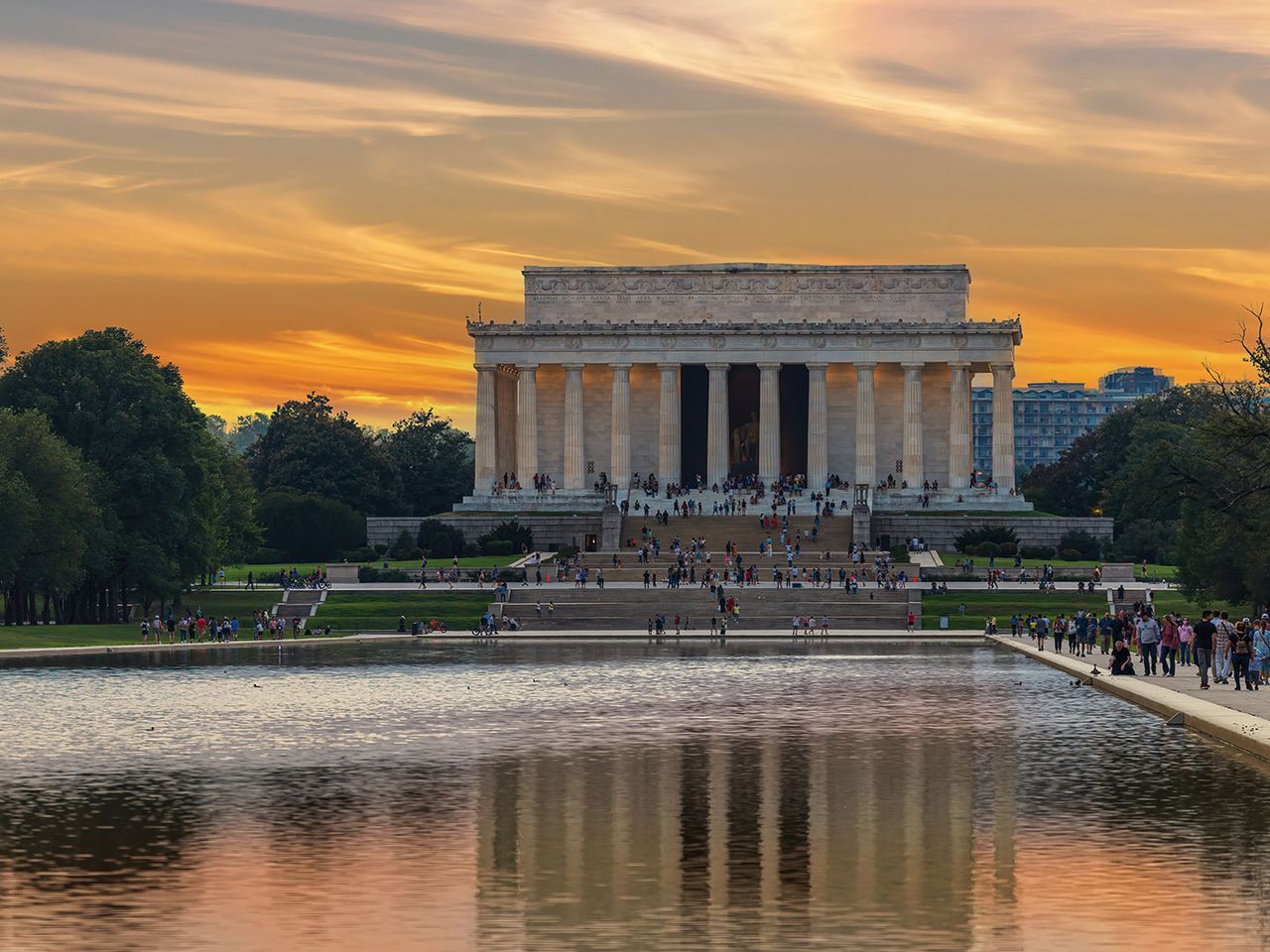 Lincoln Memorial im Sonnenuntergang