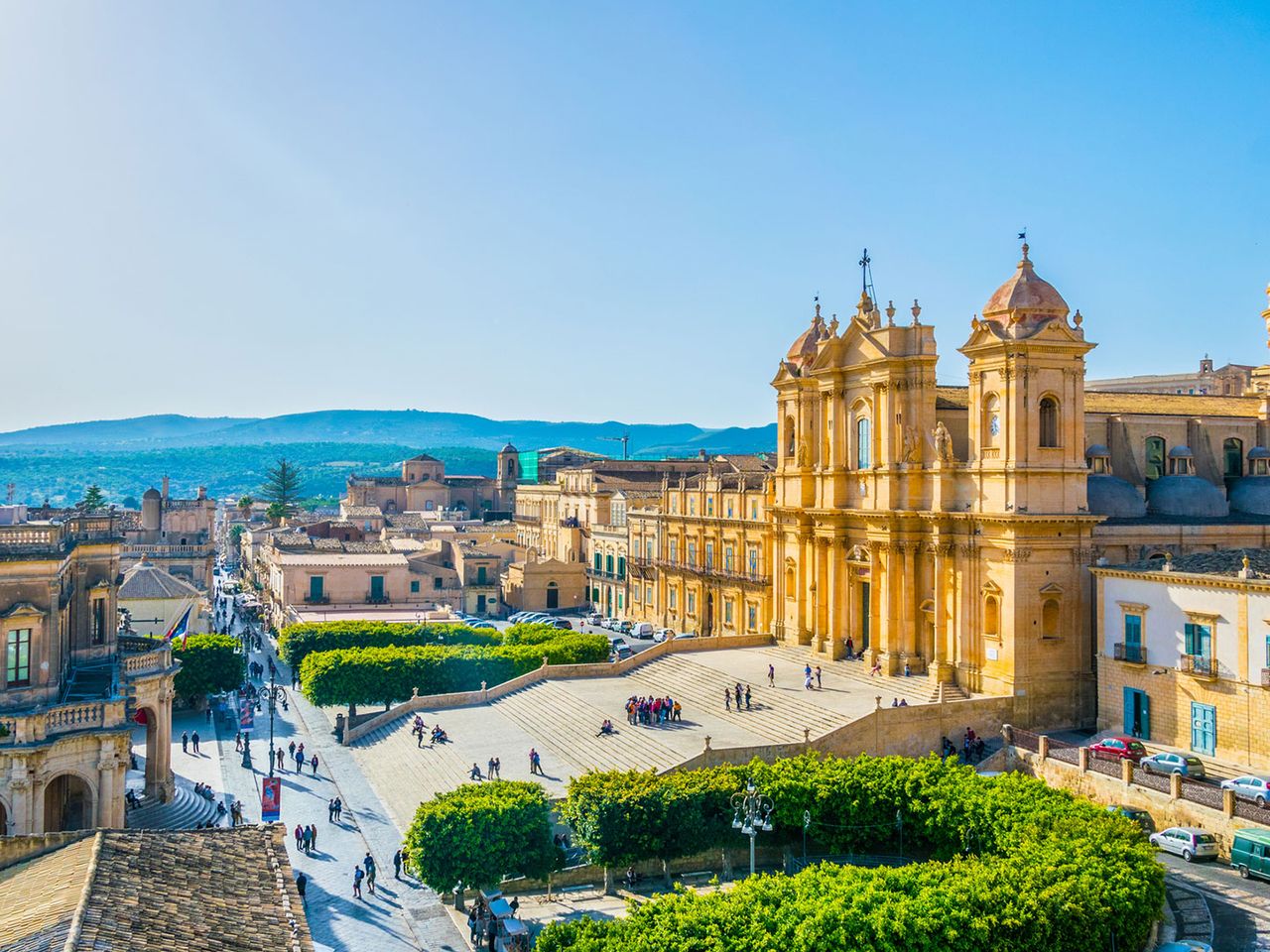 Blick auf Noto auf Sizilien