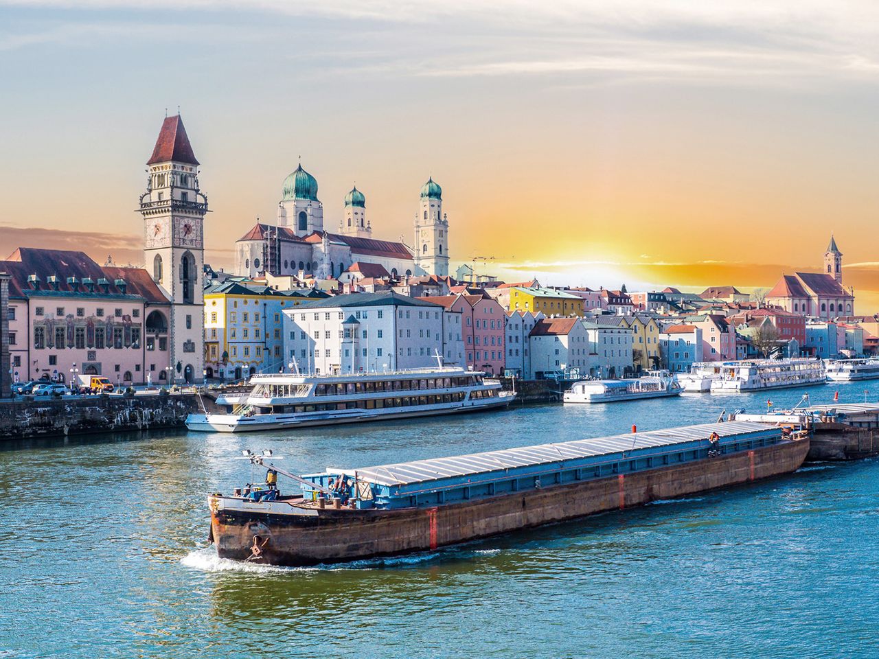 Blick auf die Altstadt von Passau an der Donau