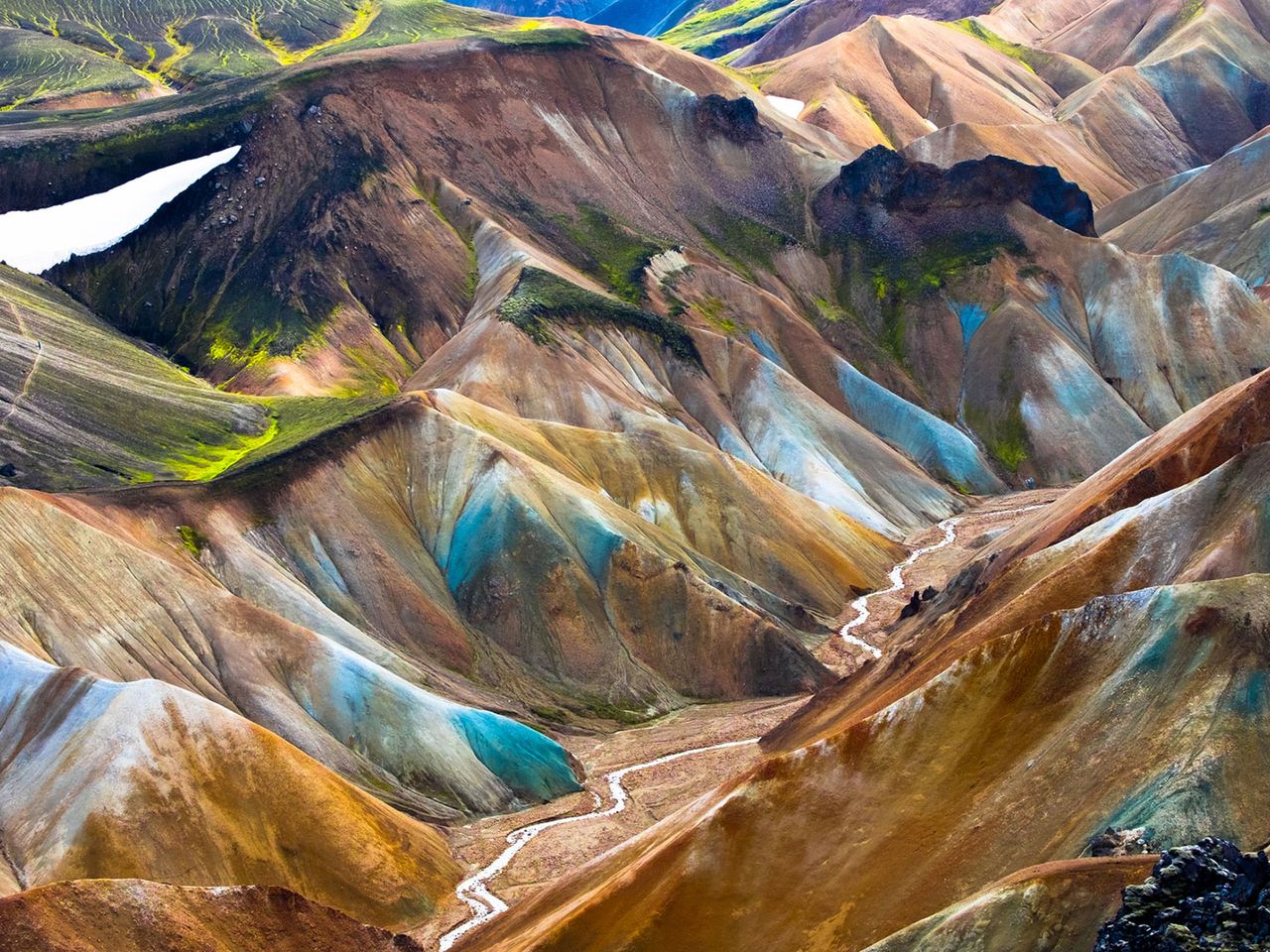 Ryolith-Berge in Landmannalaugar, Island