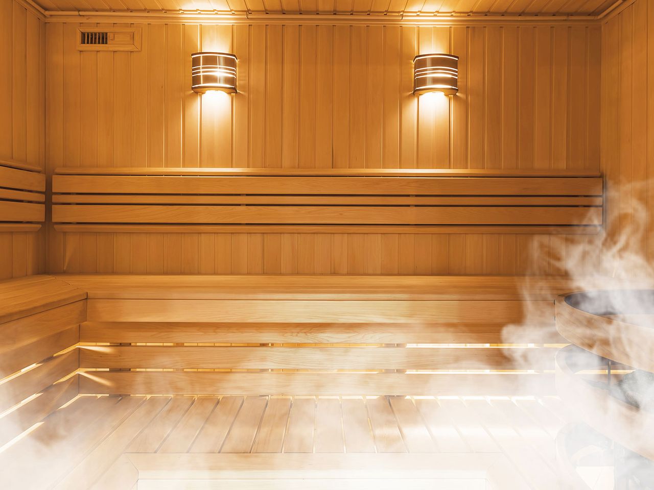 Finnische Sauna aus Holz