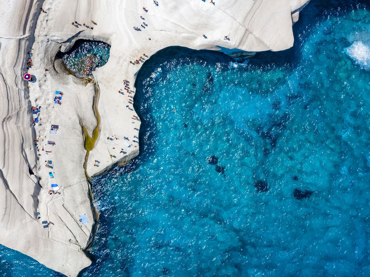 Kreidefelsen am Strand Sarakiniko auf Milos
