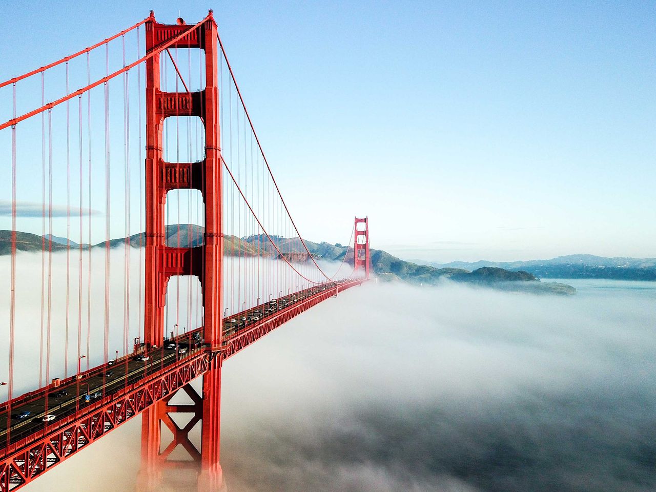 Golden Gate Bridge im Nebel, San Francisco