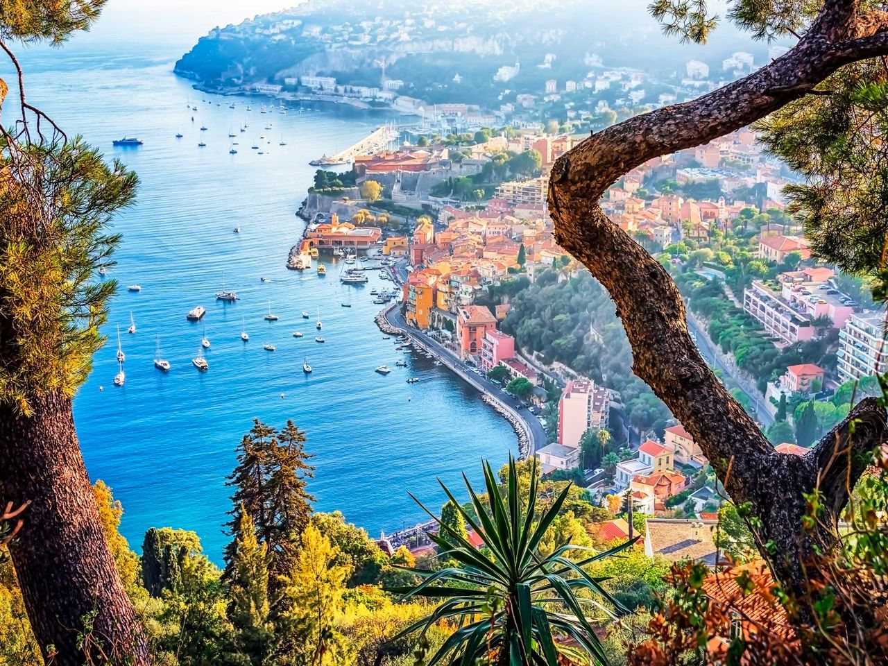 Blick auf Villefranche-sur-Mer an der C&ocirc;te d'Azur