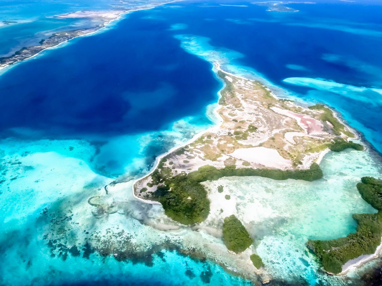 Luftaufnahme Los Roques, Venezuela