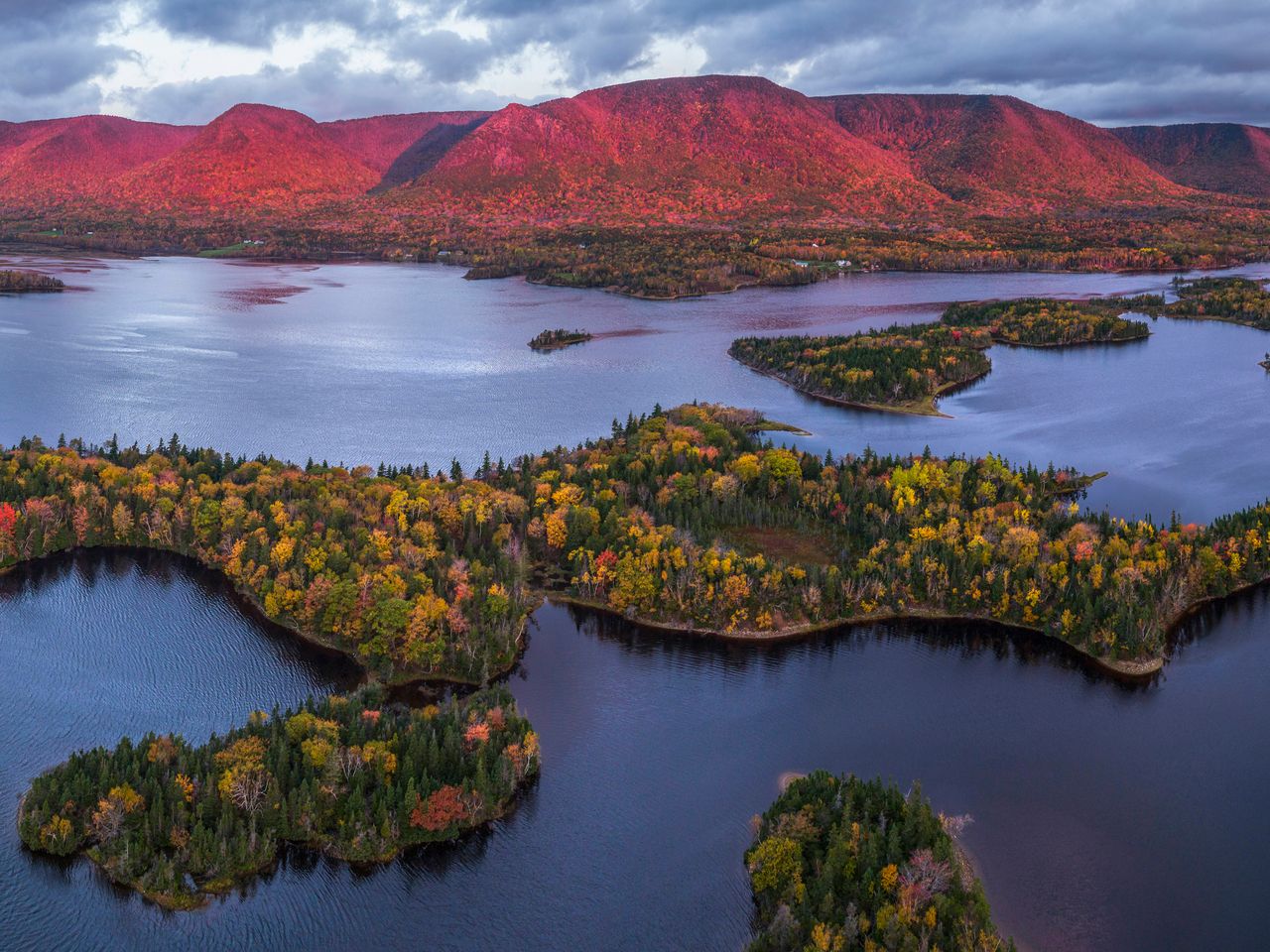 Luftaufnahme Cape-Breton-Highlands-Nationalpark im Herbst