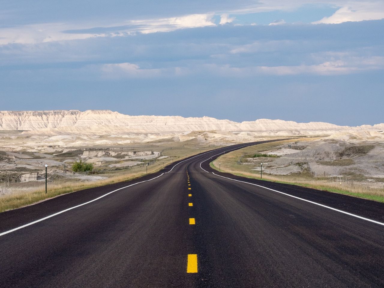 Straße durch die Badlands South Dakota