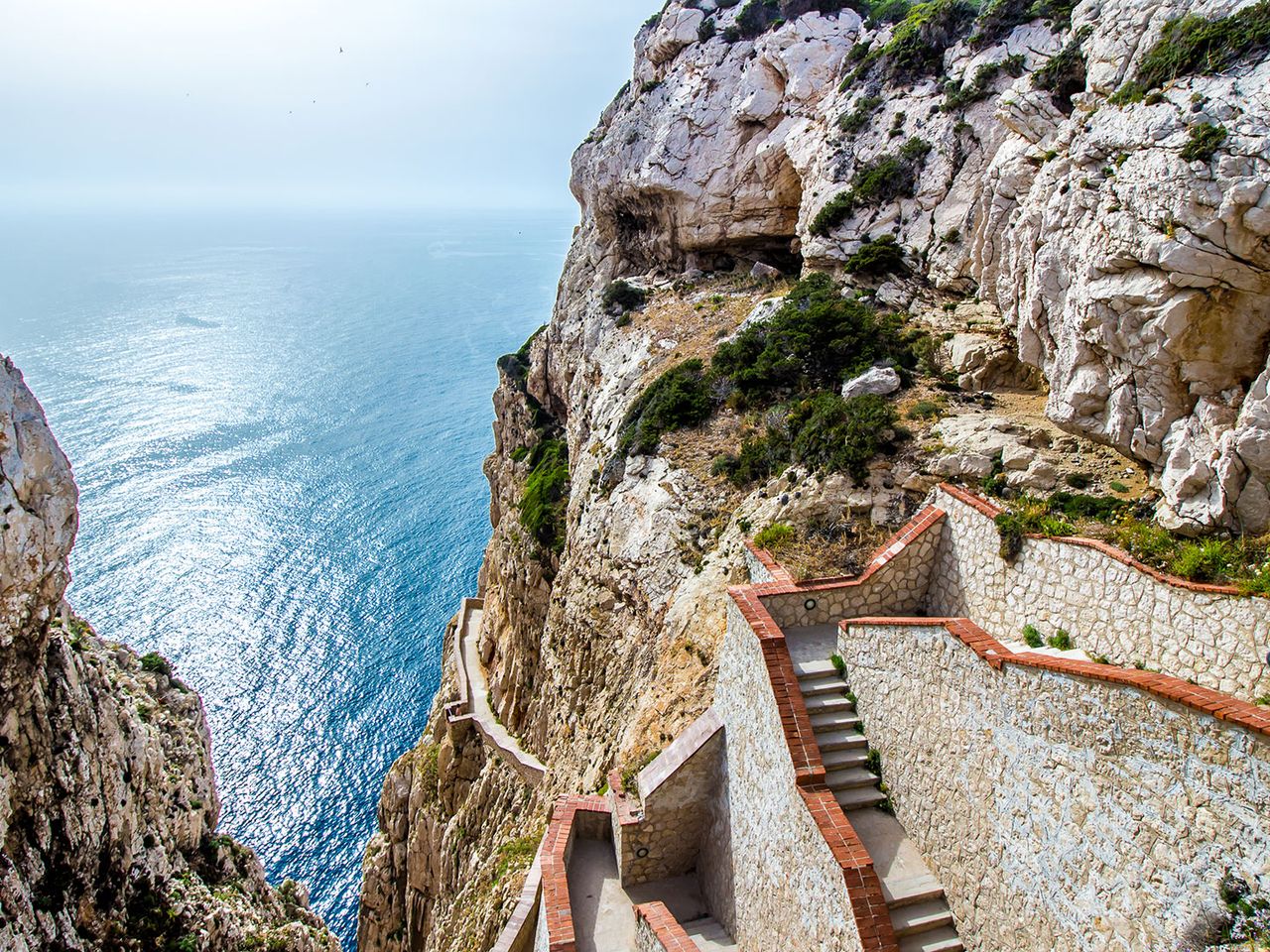 Escala del Cabirol, Treppen zur Neptungrotte