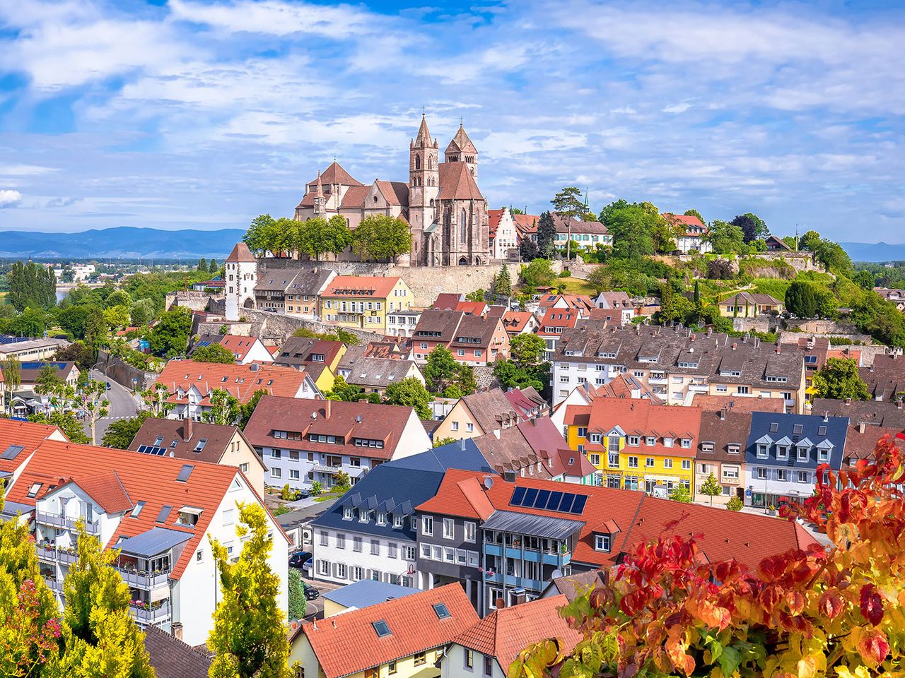 Breisach am Rhein von oben 