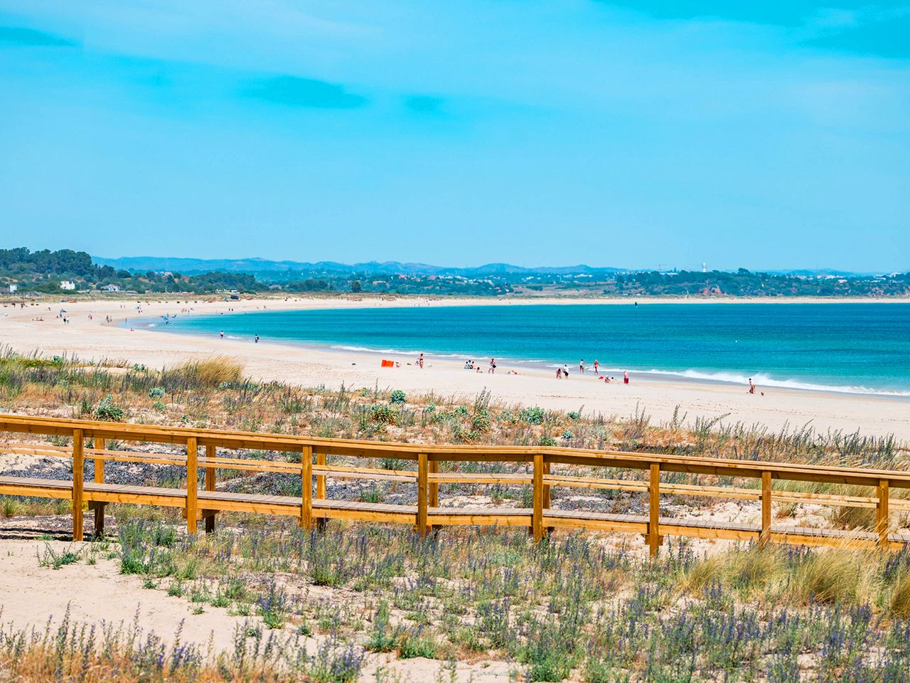Meia Praia an der Algarve, Portugal