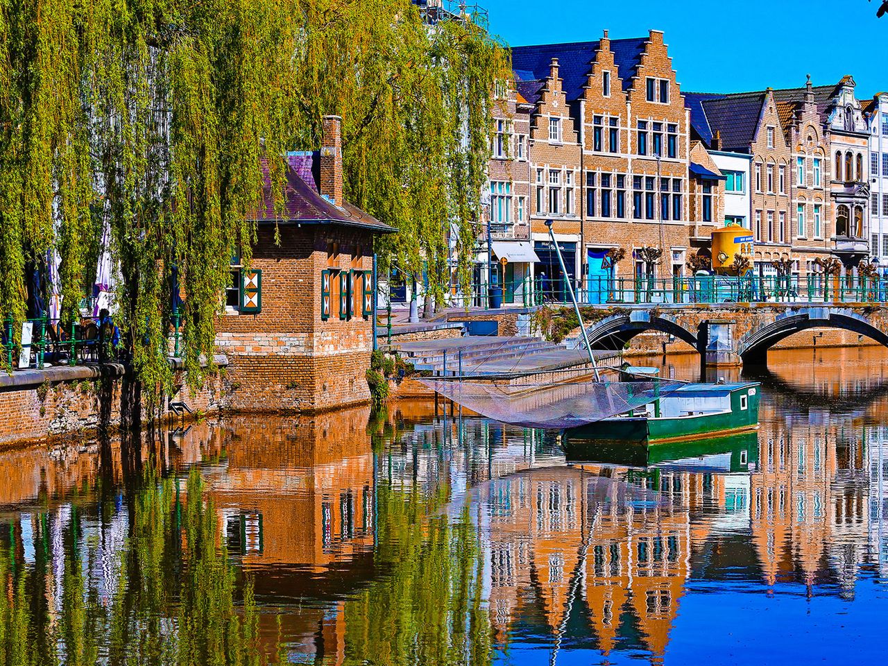 Kanal in Lier, Belgien