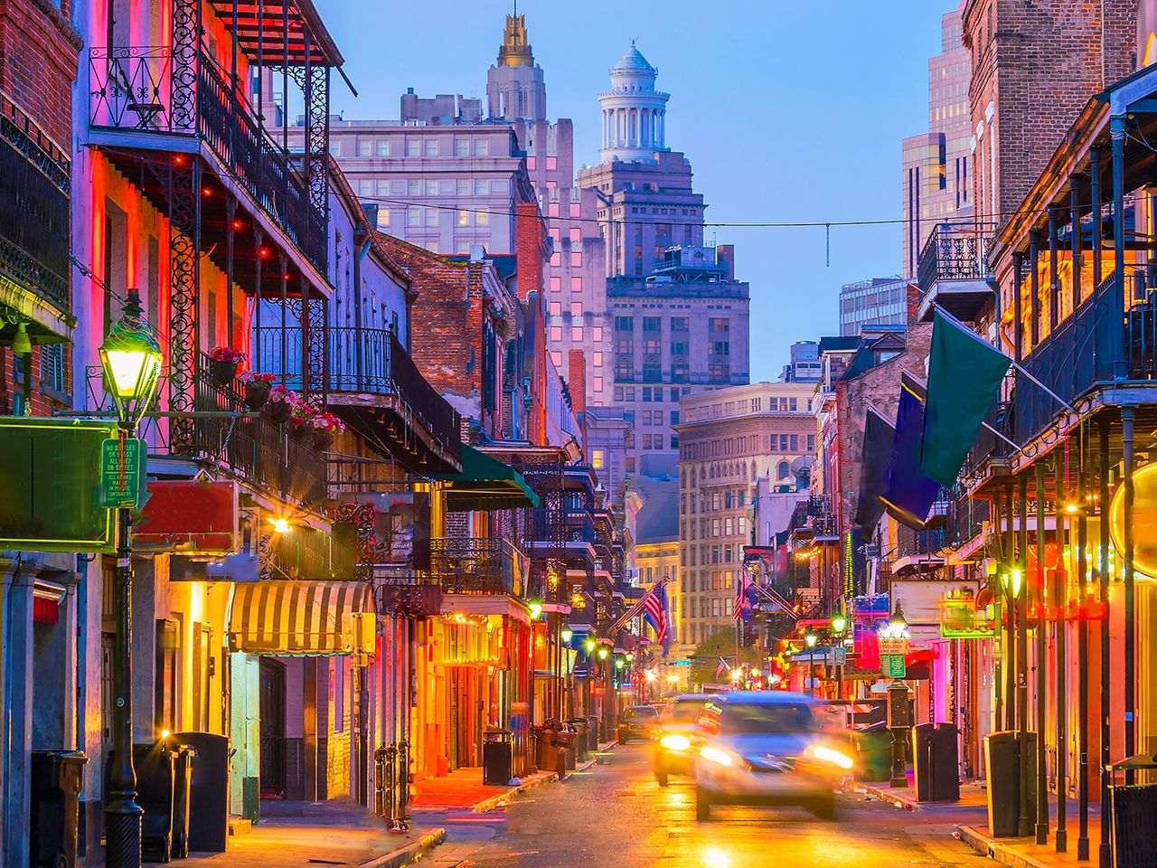 French Quarter in New Orleans am Abend