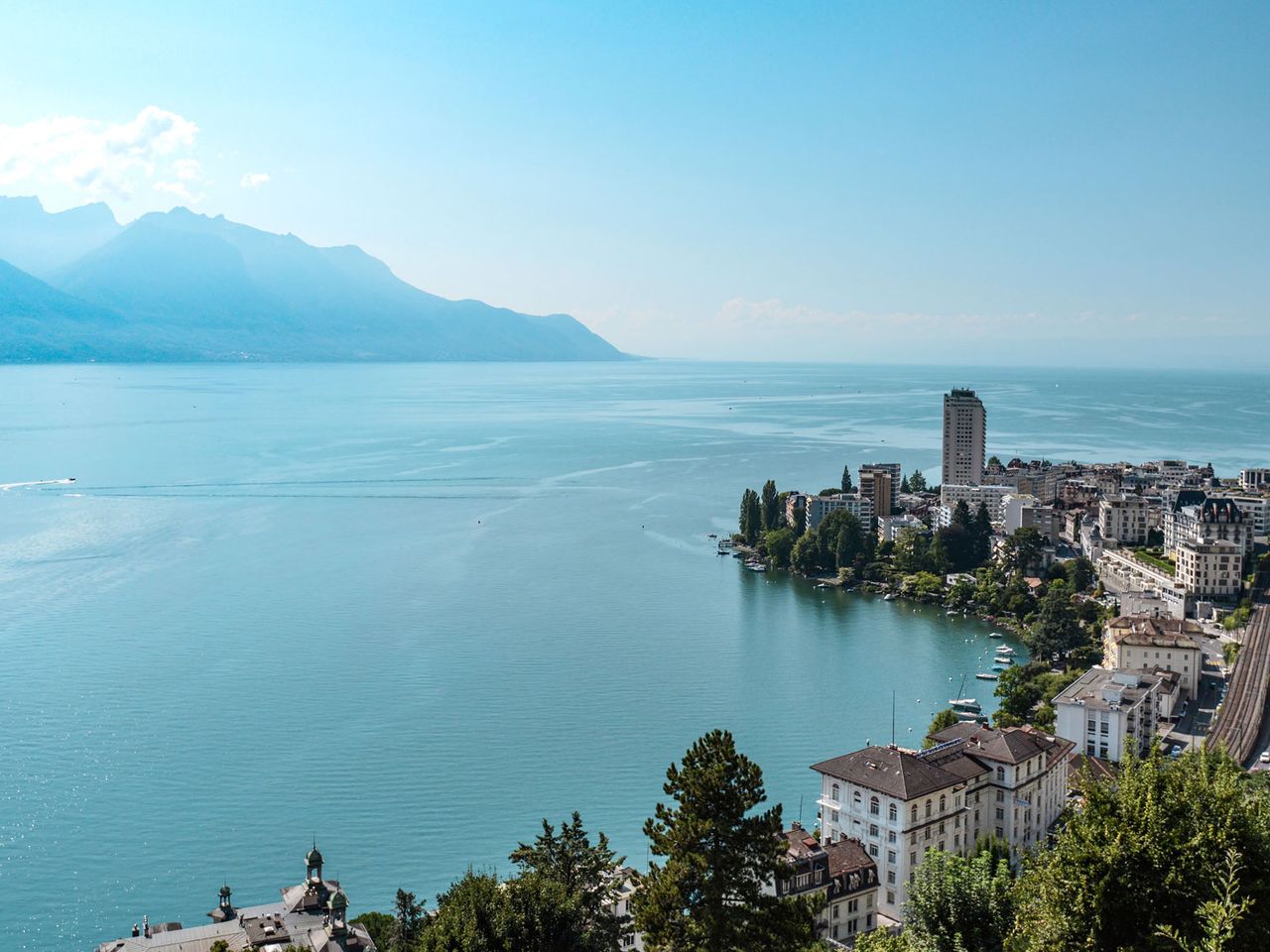Montreux Riviera, Blick auf den Genfersee