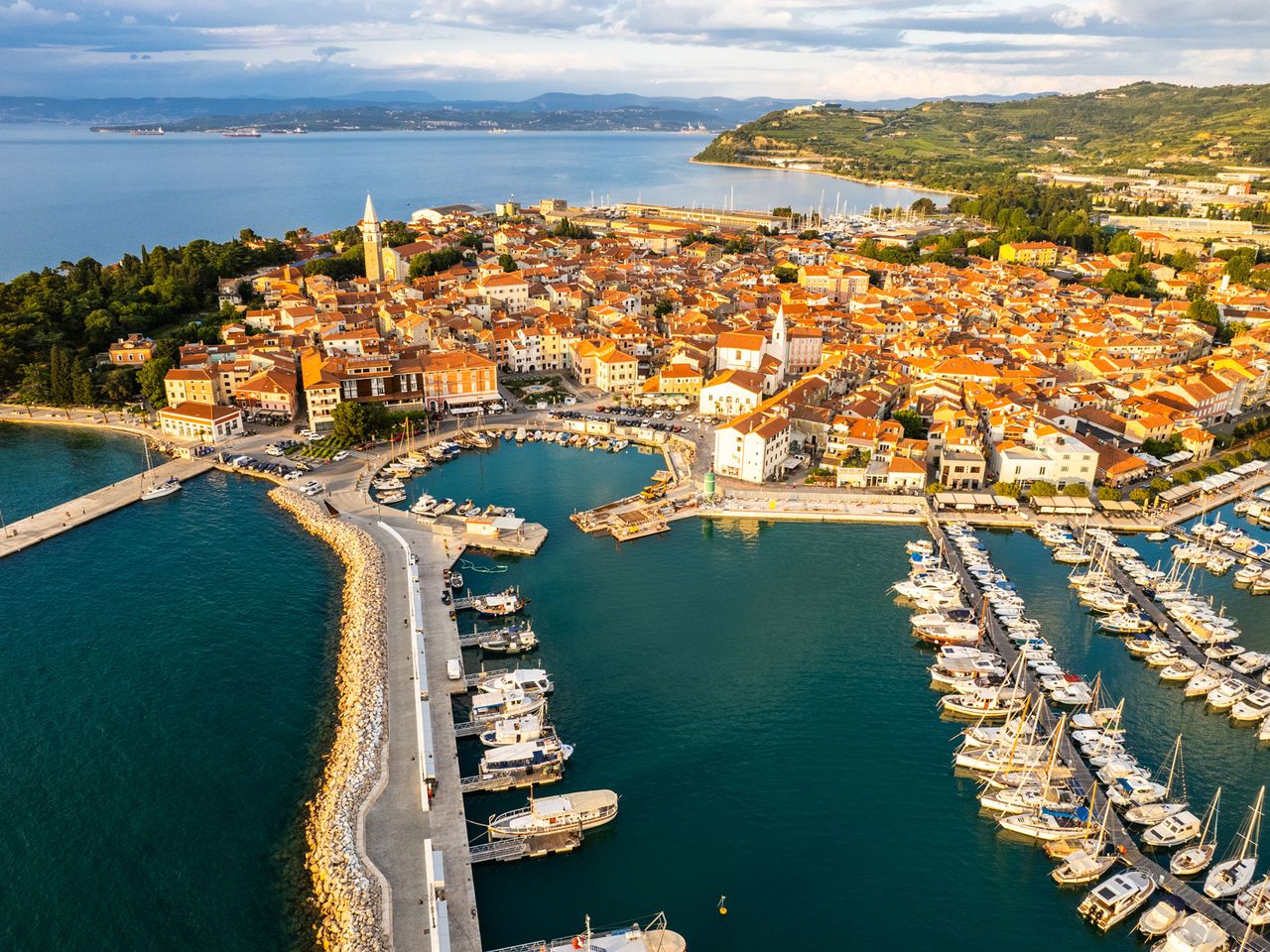 Blick auf Izola, Slowenien