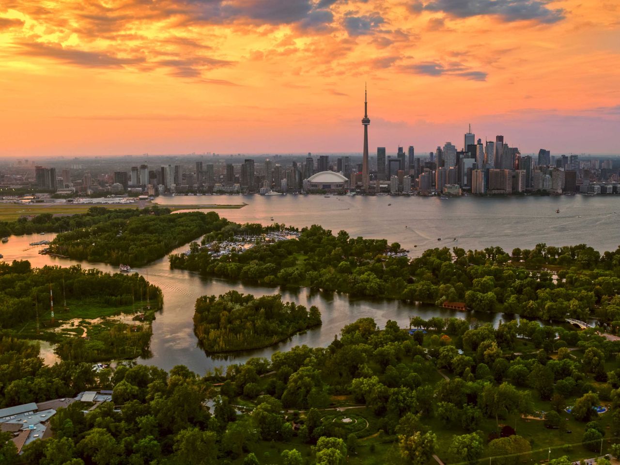Toronto Islands, Blick zur Skyline von Toronto