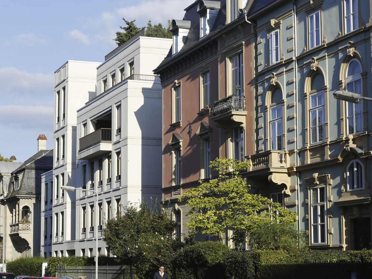 Häuserfassaden in Sachsenhausen