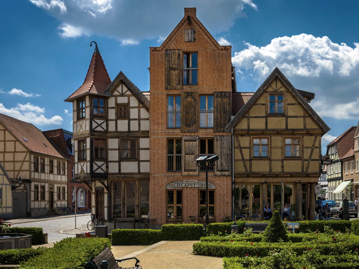 Backsteinfachwerk in Tangermünde, Sachsen-Anhalt