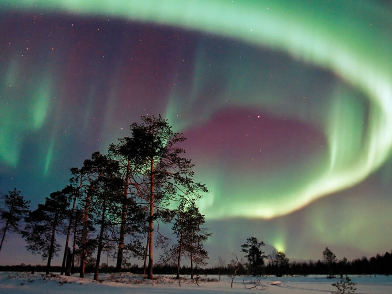Polarlichter im finnischen Lappland