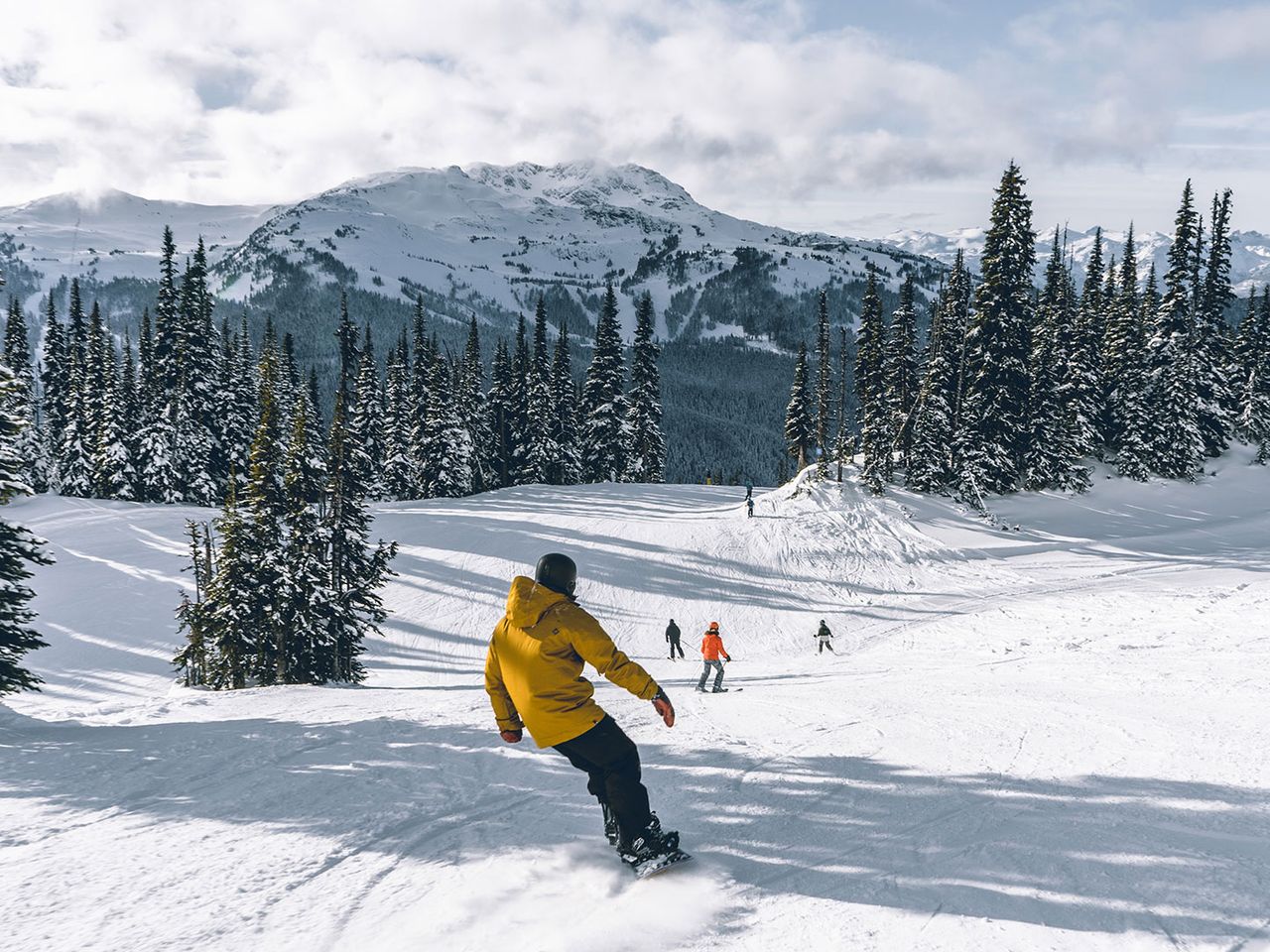 Skifahren im Skigebiet Whistler Blackcomb, Kanada