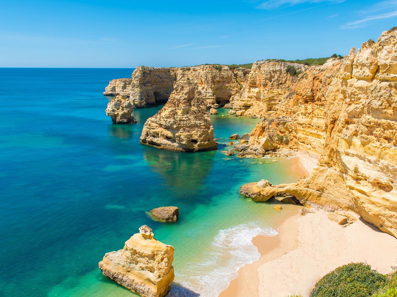 Praia do Marinha, Strand an der Algarve, Bucht