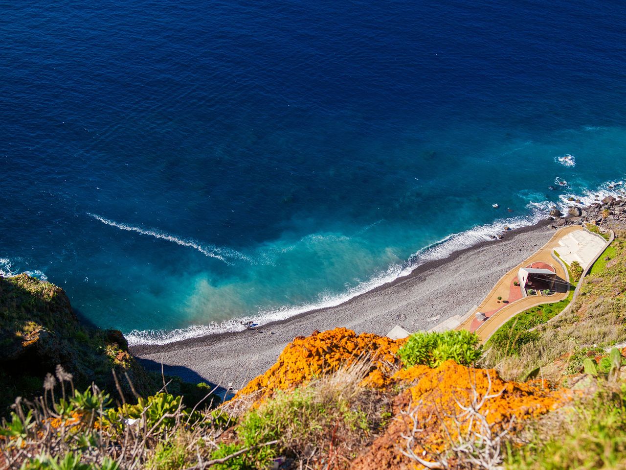 Praia do Garajau , Madeira, von oben
