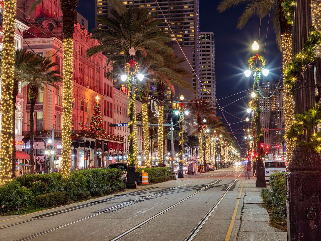 Weihnachtsbeleuchtung in New Orleans