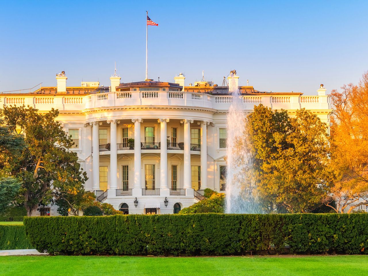 Blick auf das Weiße Haus, Washington D.C.