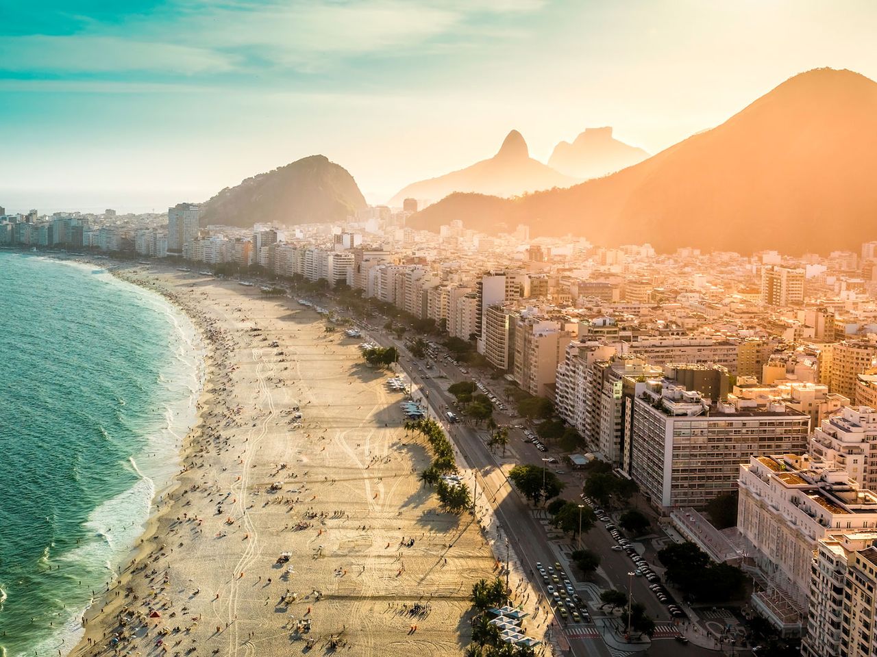 Blick auf den Strand von Copacabana