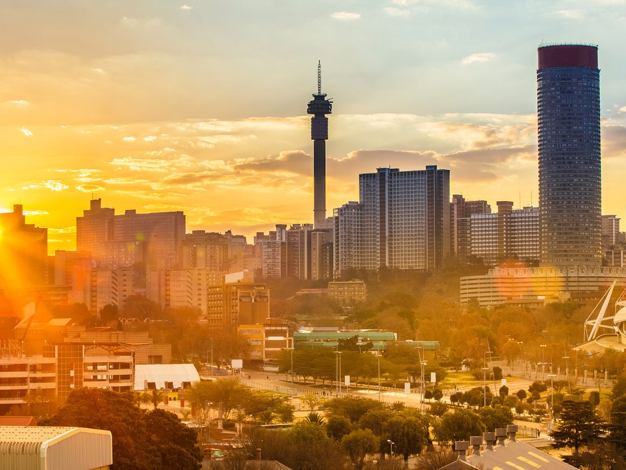 Skyline von Johannesburg, Südafrika
