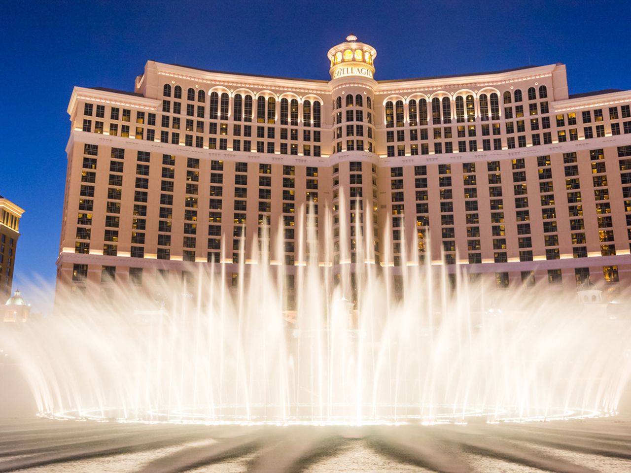 Bellagio Springbrunnen und Hotel in Las Vegas