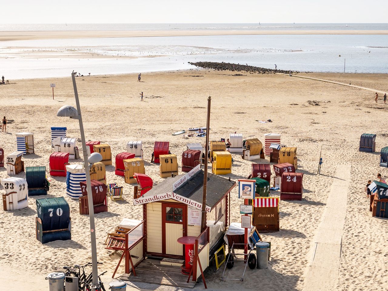 Strandkorbverleih auf der Insel Borkum