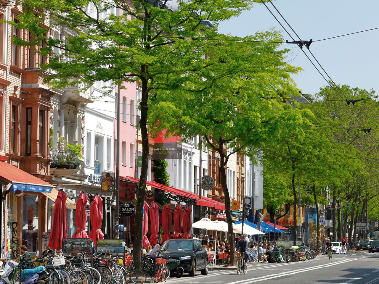 Belgisches Viertel Straßenzug in Köln