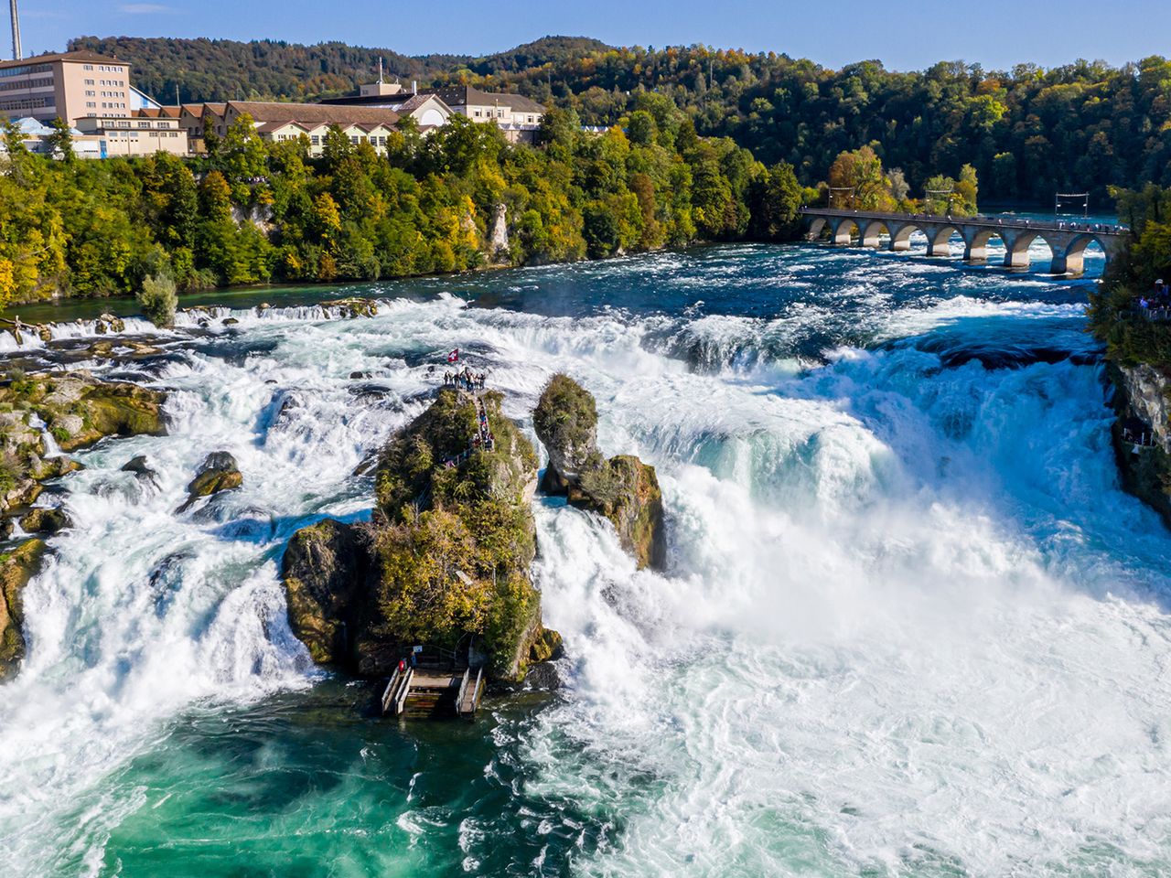 Blick auf den Rheinfall Schaffhausen, Schweiz