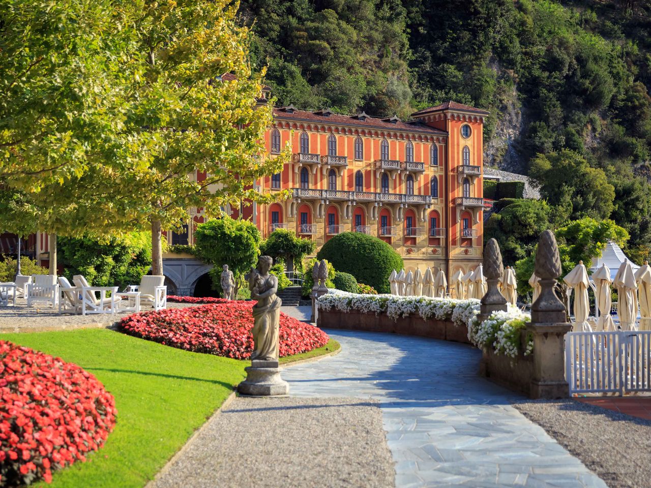 Queens Pavilion in der Villa d'Este am Comer See