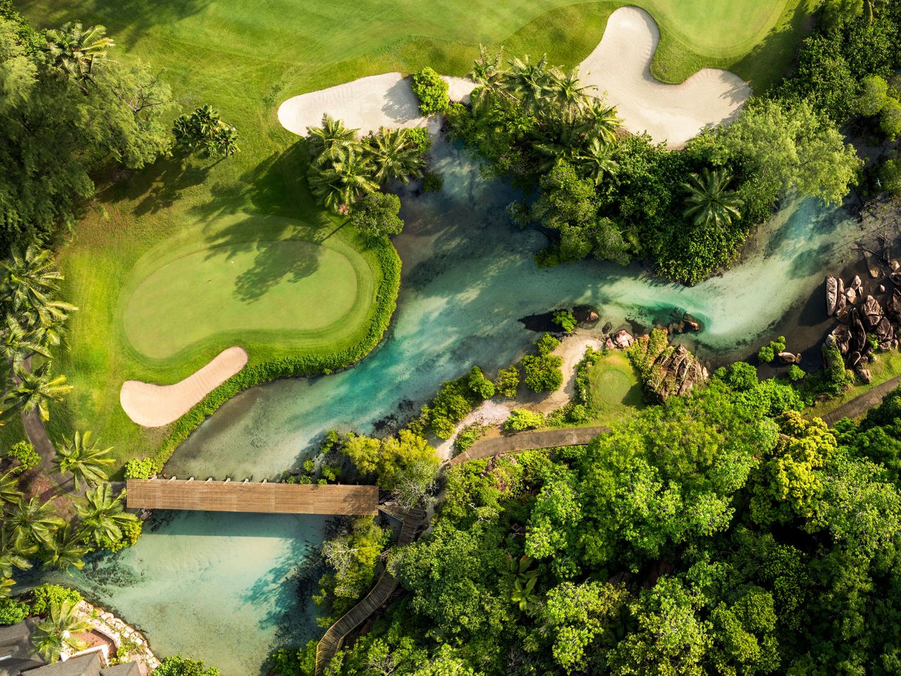 18-Loch-Golfplatz von oben, Constance Lemuria