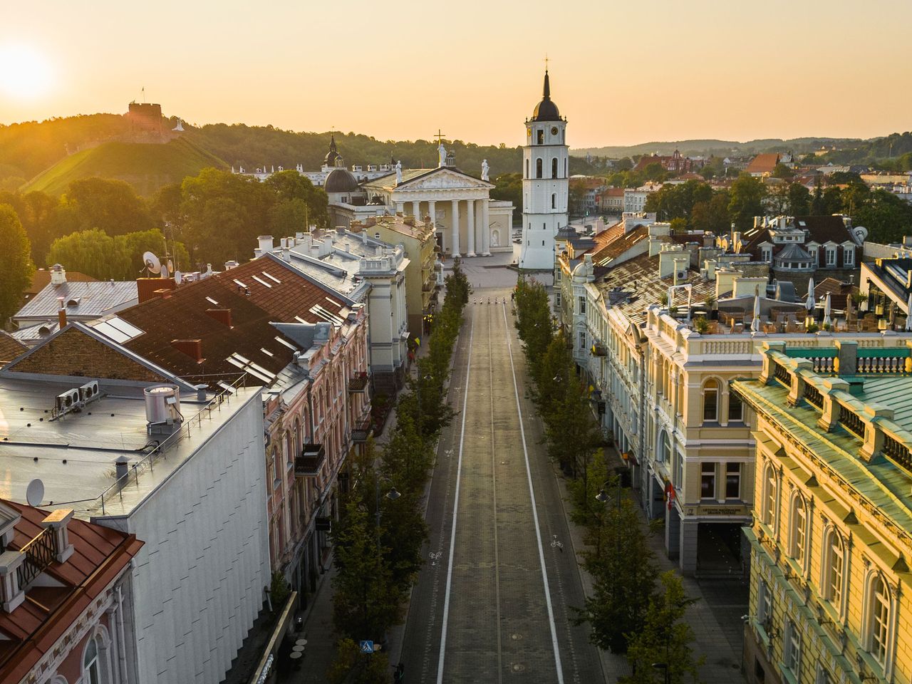 Geminidas Avenue in Vilnius, Luftaufnahme