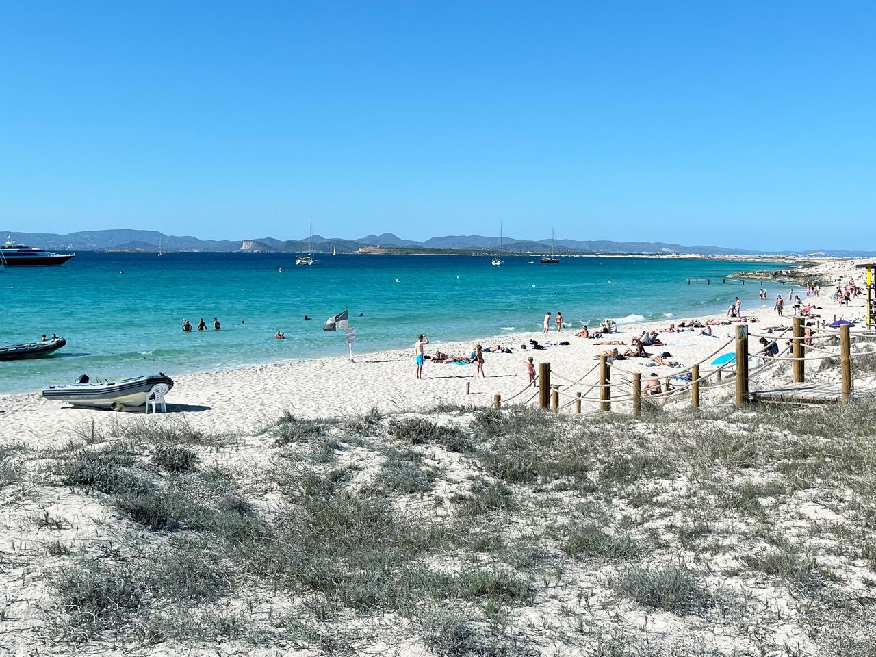 Playa de ses Illetes auf Formentera, Spanien