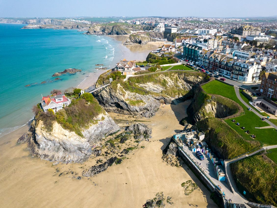 Blick auf Newquay in Cornwall