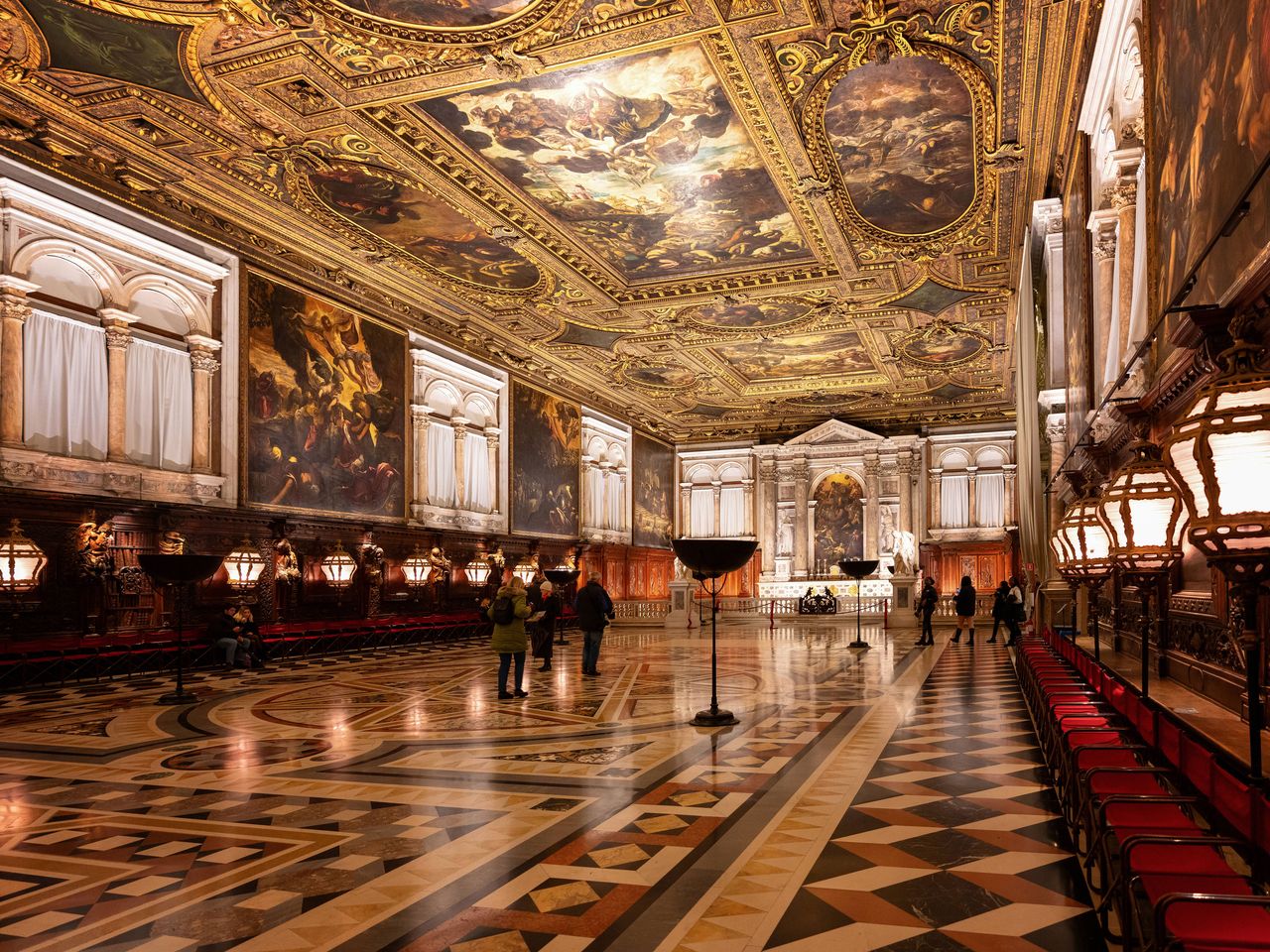 Raum in der Scuola Grande di San Rocco, Venedig