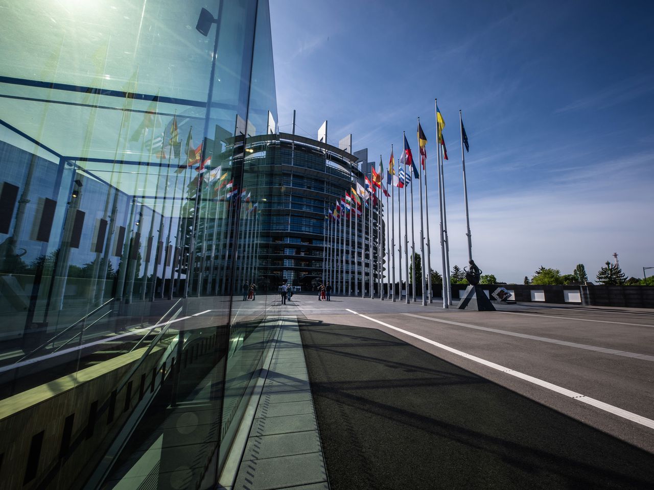 Europ&auml;isches Parlament in Br&uuml;ssel, Blick von au&szlig;en