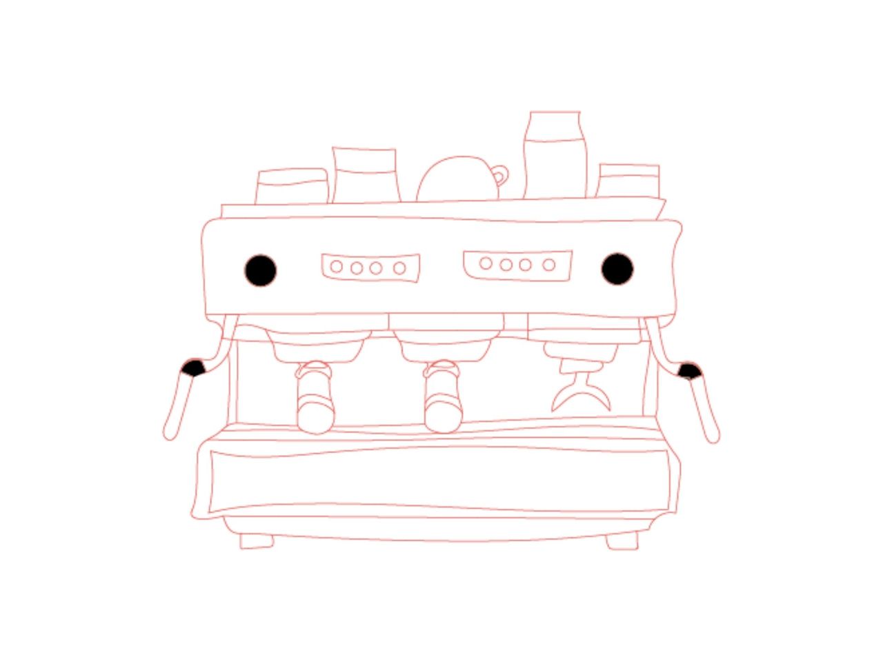 Illustration Siebträgermaschine