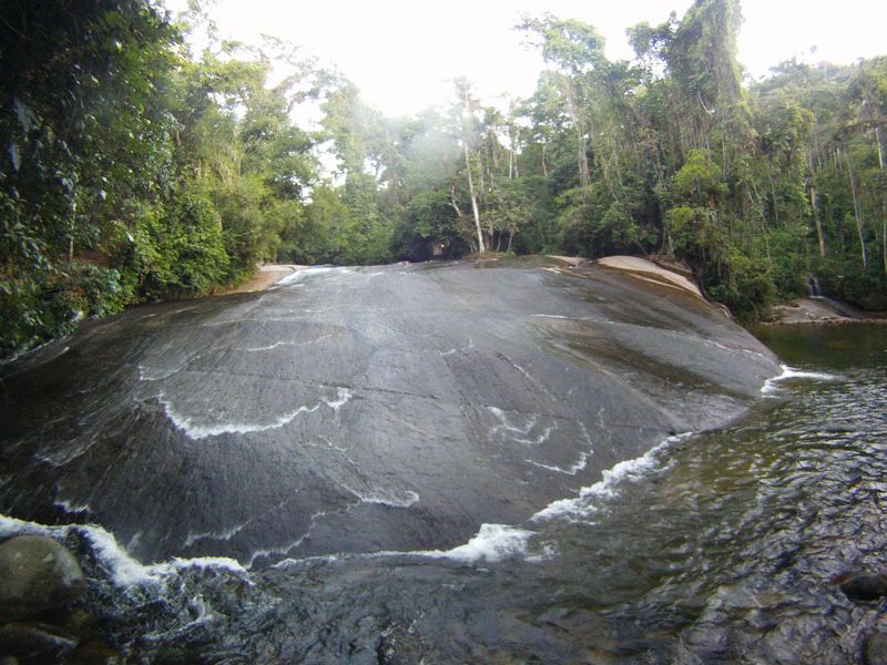 Eine natürliche Wasserrutsche: der Cachoeira do Tobogã.