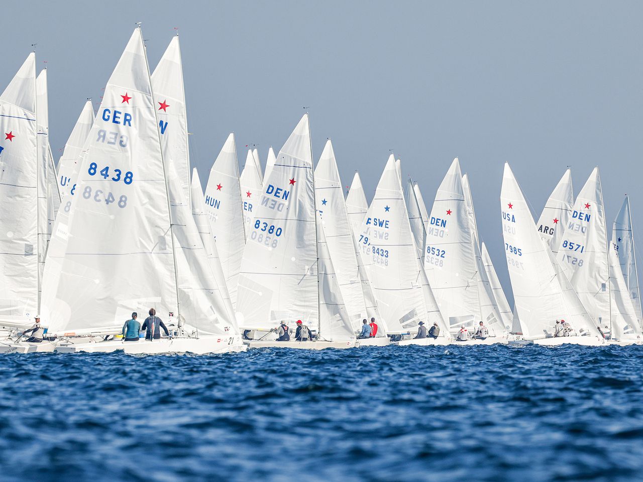 Aussicht auf die Segelregatta der Kieler Woche