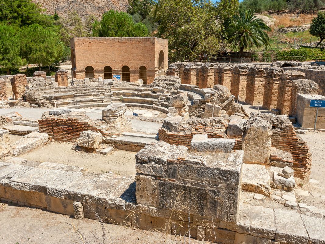 Die Ruinen der kretischen Stadt Gortyn
