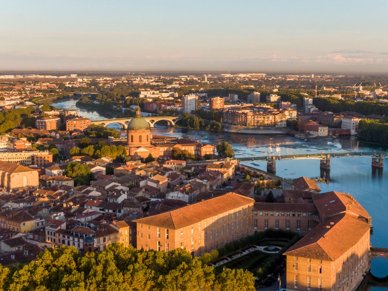 Blick auf die Garonne in Toulouse
