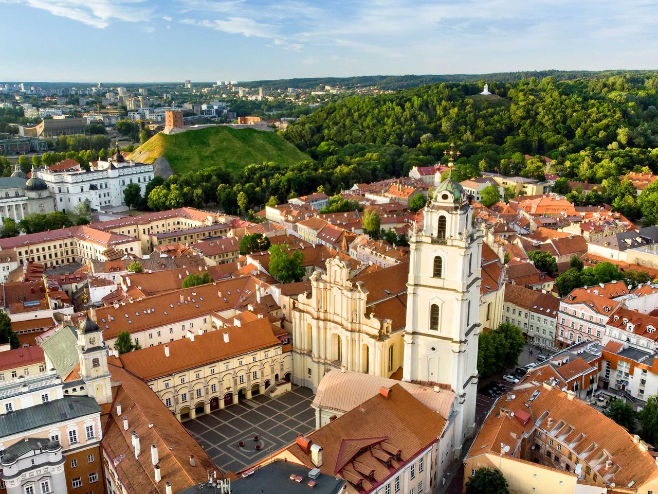 Altstadt von Vilnius aus der Luft
